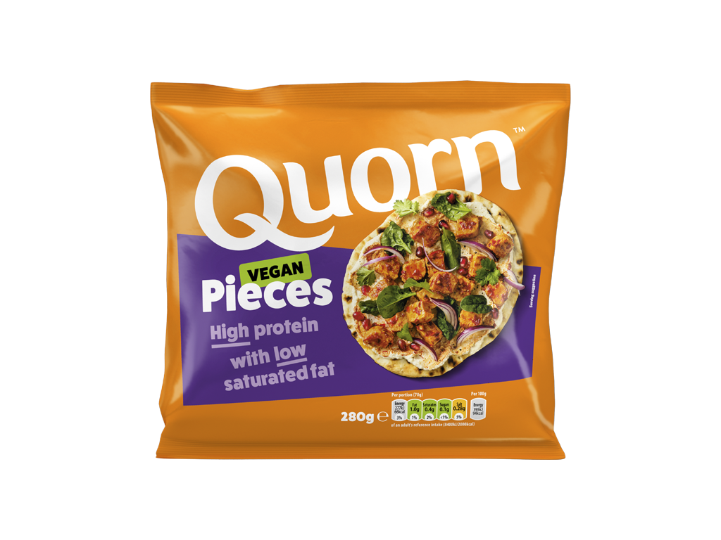 Quorn Vegan Chicken Pieces packaging.