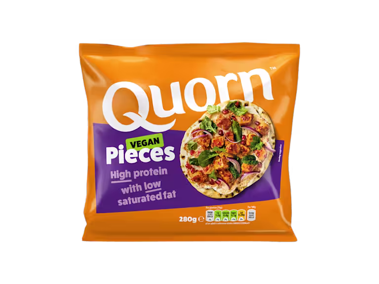 Quorn Vegan Chicken Pieces packaging.