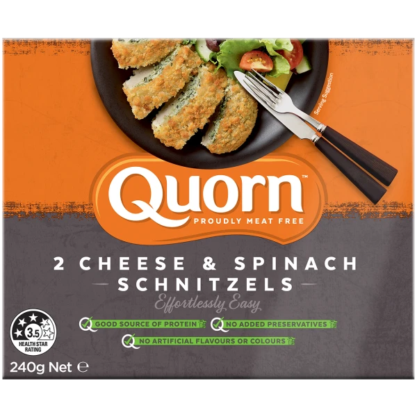 Quorn Cheese And Spinach Schnitzels