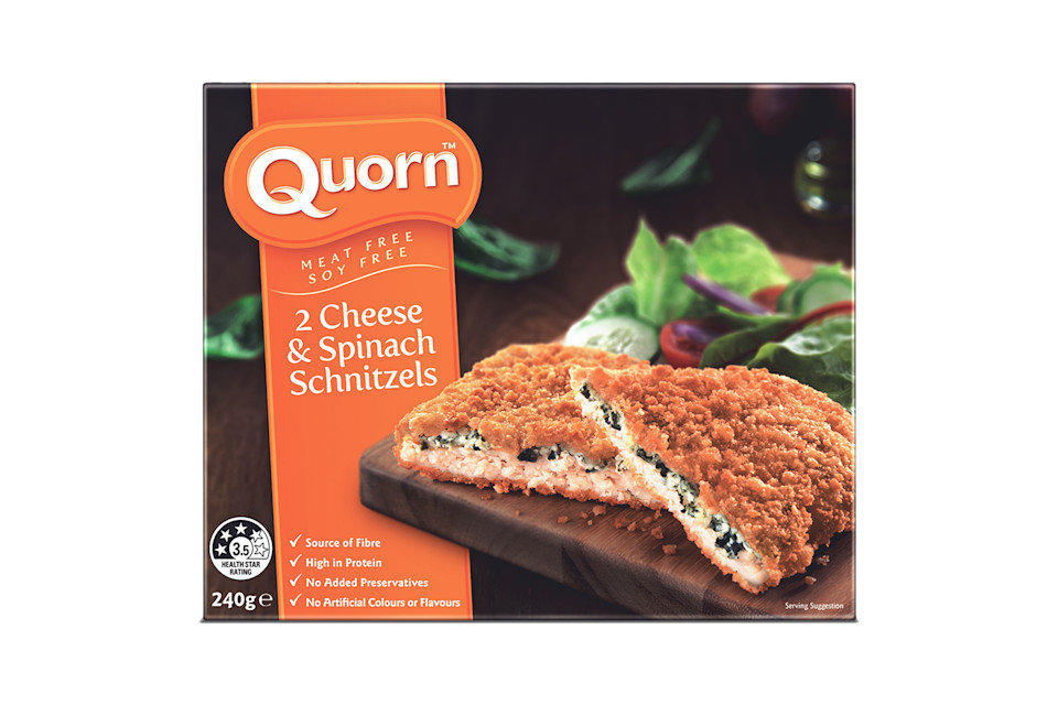 Quorn Cheese and Spinach Schnitzels
