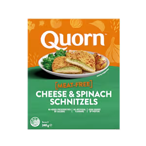 quorn cheese and spinach schnitzels