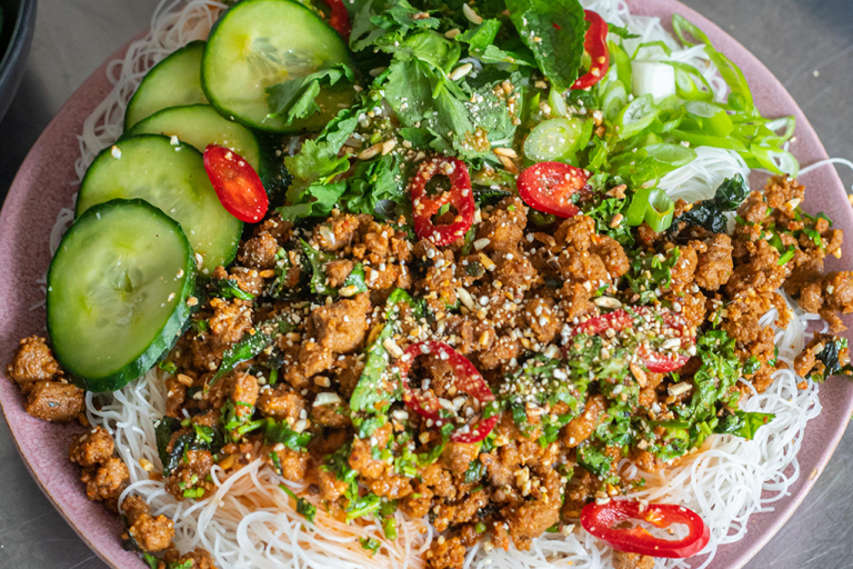 Quorn Vermicelli Noodle Salad in a bowl