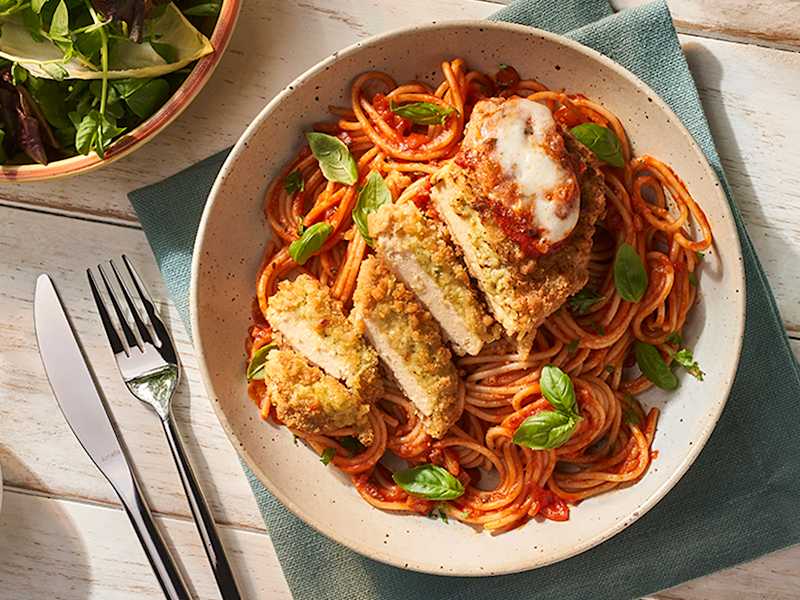 Vegetarian Escalope Parmigiana With Meat-Free Quorn Escalopes