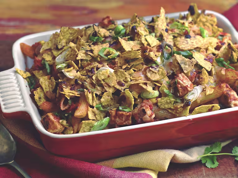 mexican quorn pieces pasta bake vegetarian recipe