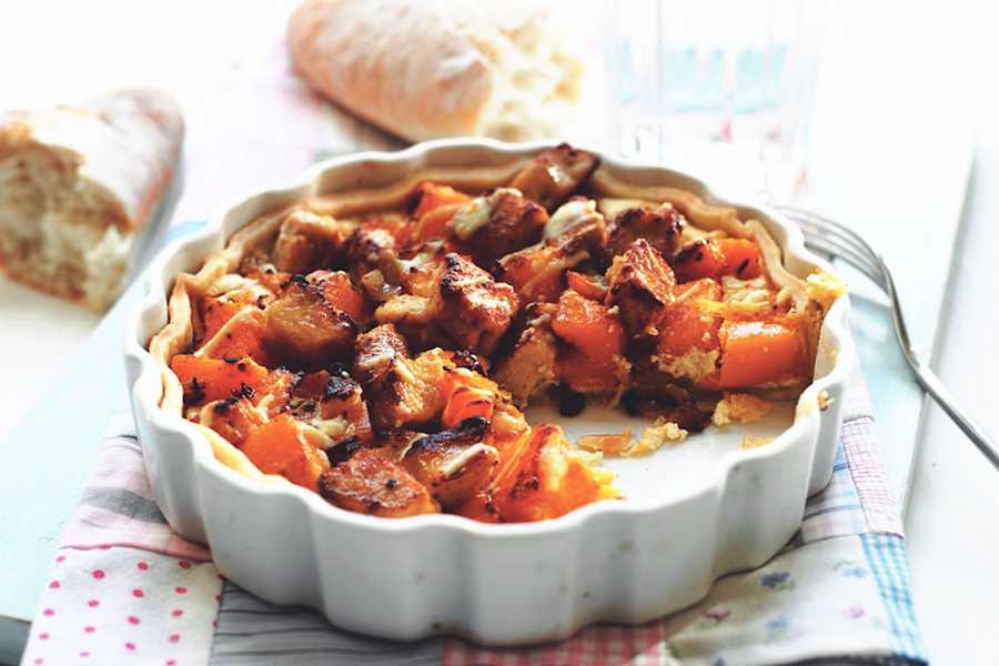 Quorn Meatless Chicken Butternut Squash Tart Recipe | Quorn US