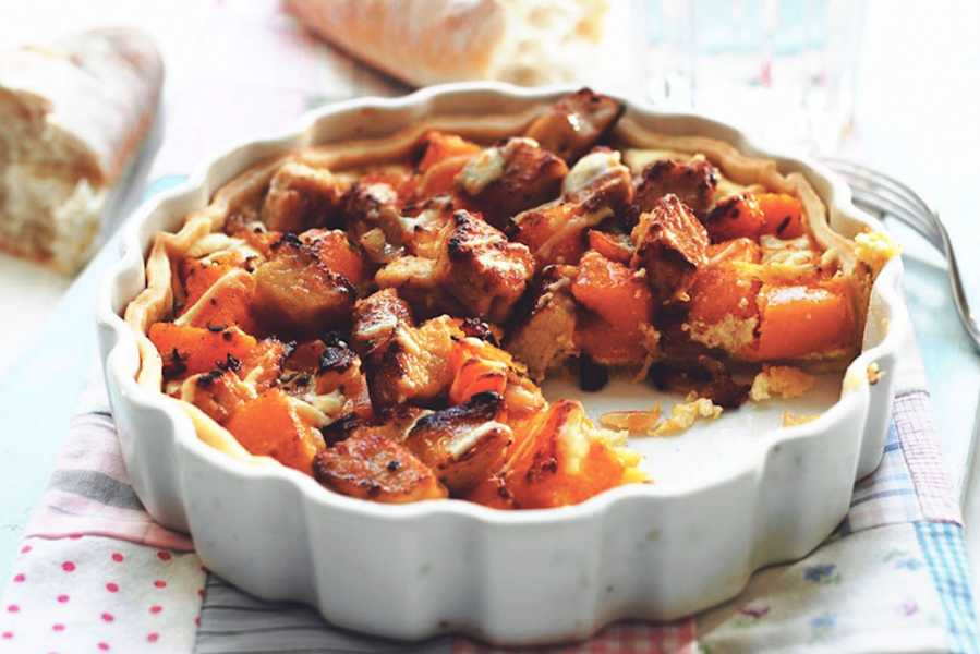 Quorn Meat Free Pieces & Butternut Squash Tart Recipe | Quorn SG