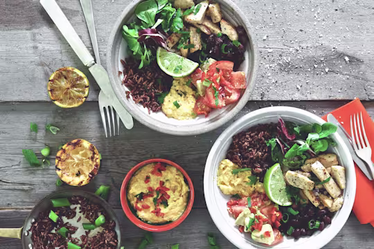 Quorn bowl med rött ris