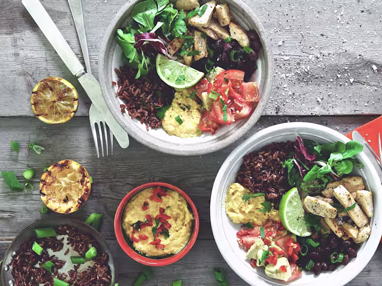 Quorn bowl med rött ris