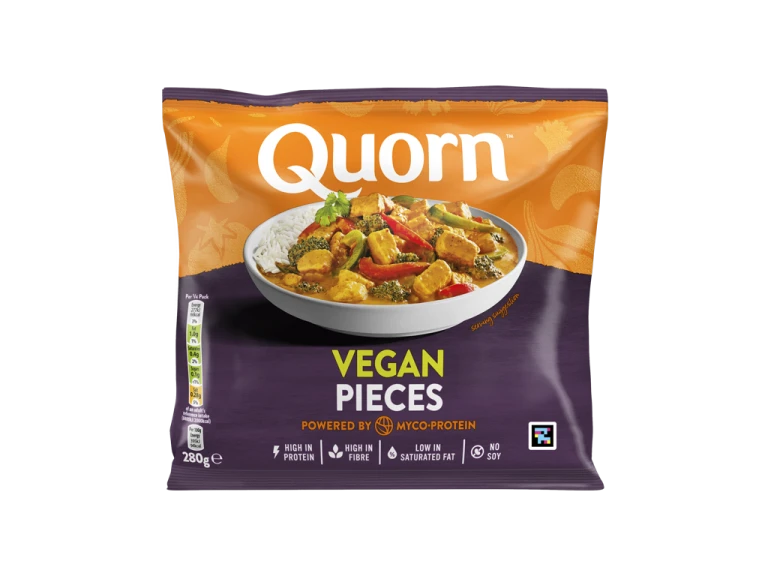 Quorn Vegan Chicken Pieces packaging.