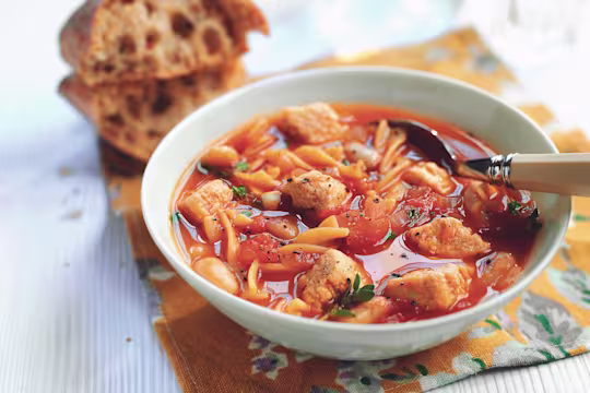 hearty bean pasta soup vegetarian recipe