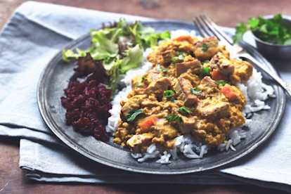 katsu curry with quorn meat free pieces