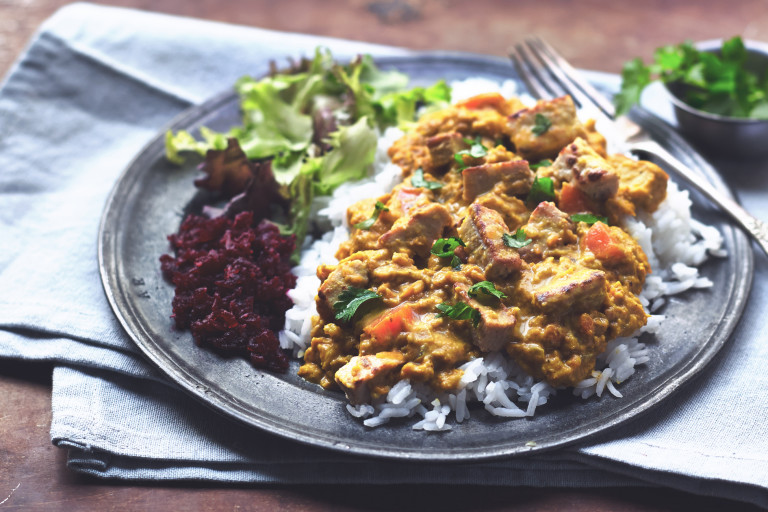 vegetarian katsu curry with quorn pieces recipe