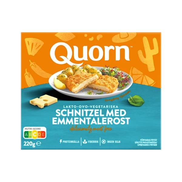 Quorn Ovo-Lakto-Vegetarisk Schnitzel med Emmentalerost