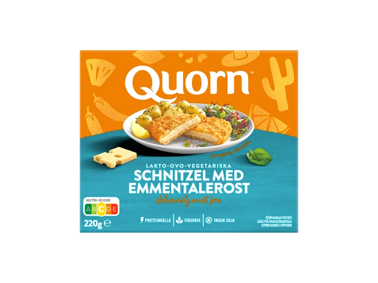 Quorn Ovo-Lakto-Vegetarisk Schnitzel med Emmentalerost