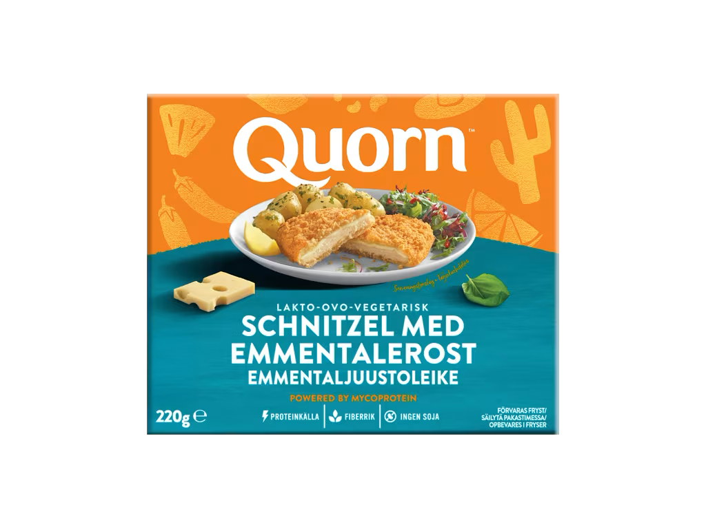 Quorn Ovo-Lakto-Vegetarisk Schnitzel med Emmentalerost