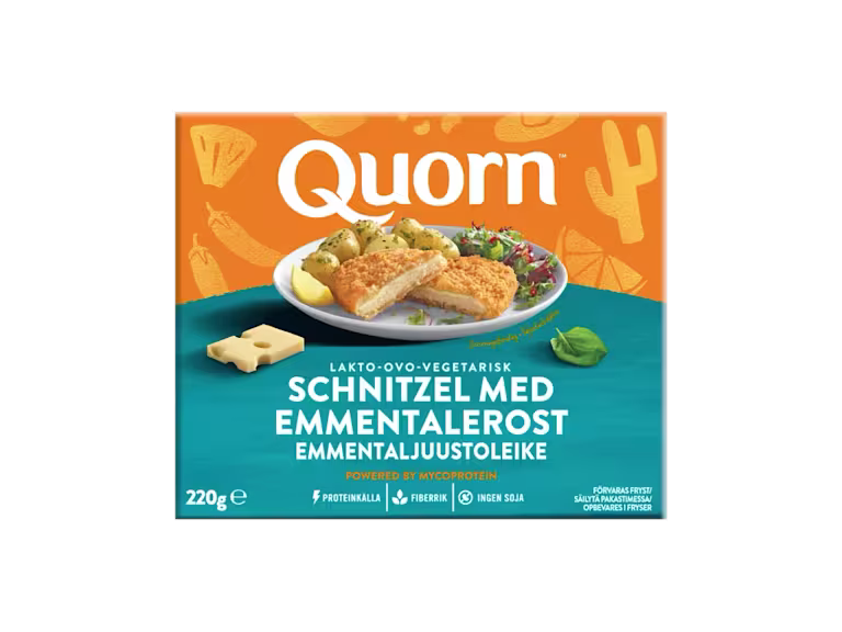Quorn Ovo-Lakto-Vegetarisk Schnitzel med Emmentalerost