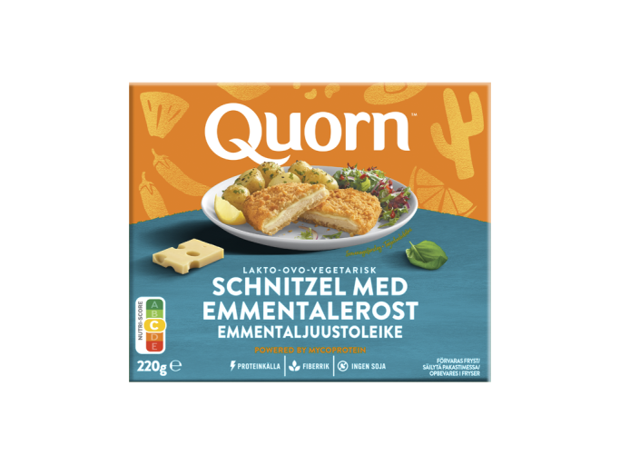 Quorn Ovo-Lakto-Vegetarisk Schnitzel med Emmentalerost