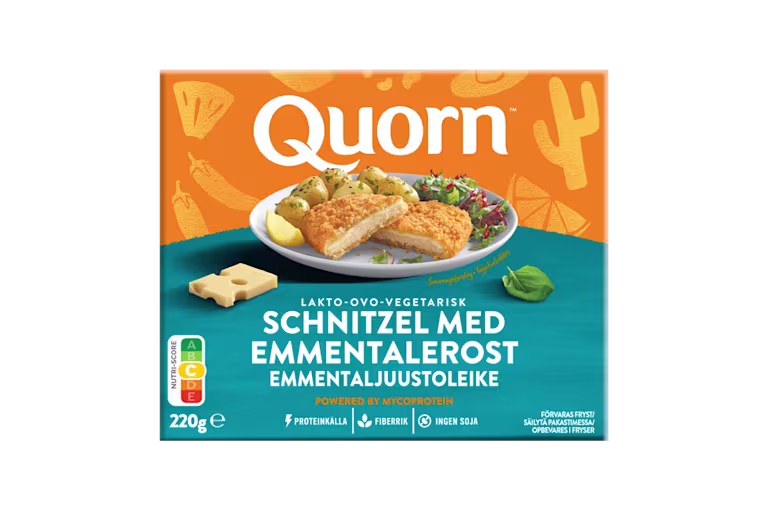 Quorn Ovo-Lakto-Vegetarisk Schnitzel med Emmentalerost