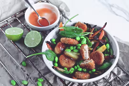 vegan nugget bowl comfort food recipe