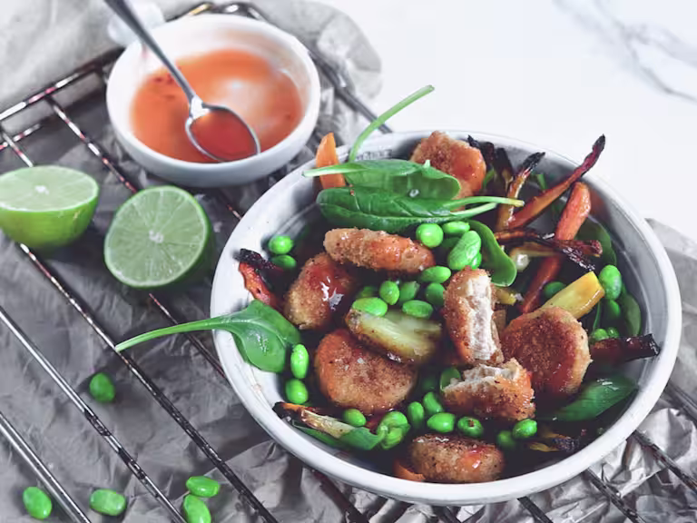 vegan nugget bowl comfort food recipe