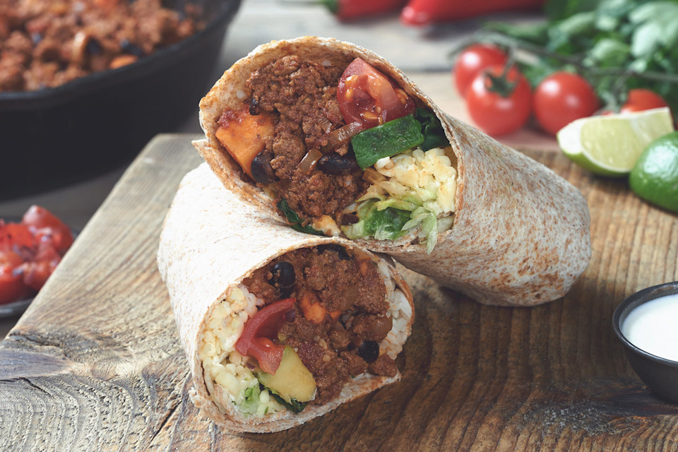 Vegetarian Burrito Recipe Quorn Mince, Sweet Potato & Beans Quorn