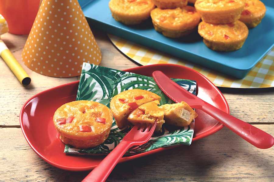 Vegetarian Mini Crustless Quiche Recipe With Meat-Free Quorn Pieces