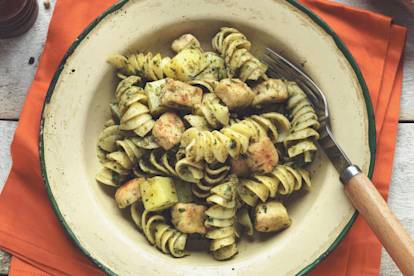 Fusilli Con Cubetti Quorn, Pesto E Patate