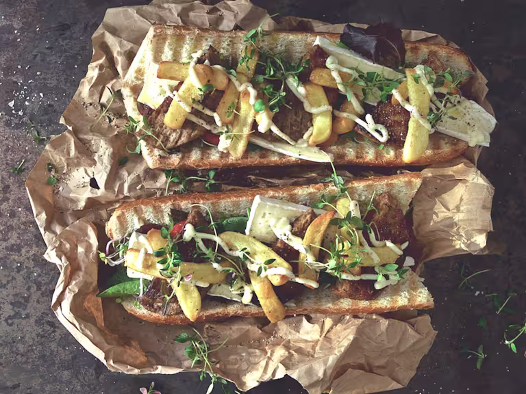 Vegetarisk Frenchstyle Baguette Burgare