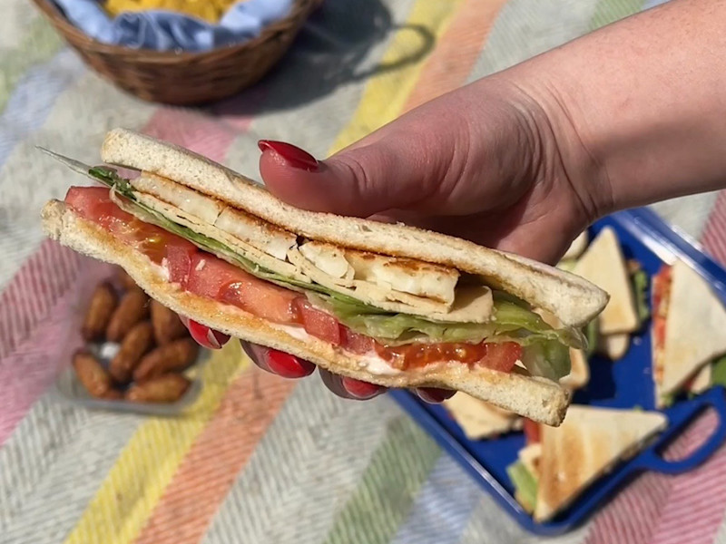 Toasted Vegetarian Chicken & Halloumi Sandwich | Quorn