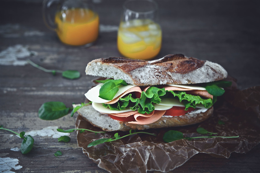 Baguette with Quorn Vegan Smoky Ham Slices | Quorn