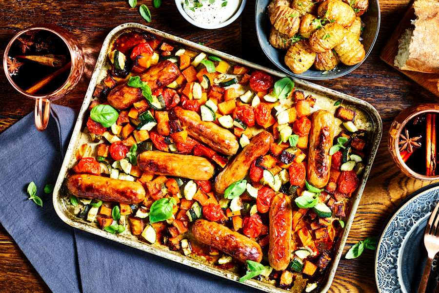 Quorn Sticky Sausage Traybake | Quorn
