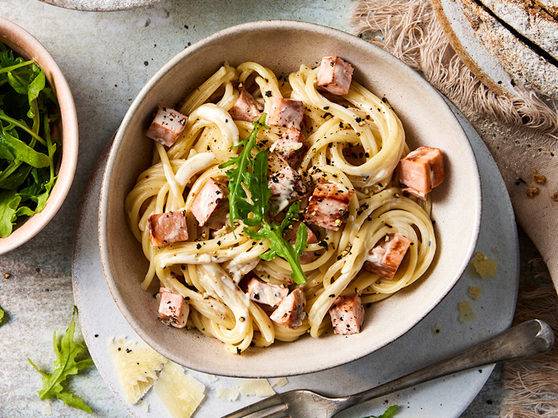 Vegetarian Spaghetti Pasta Carbonara | Quorn