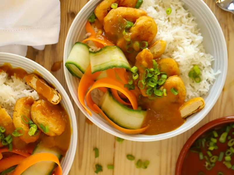 Vegetarian Nugget Katsu Curry Recipe With Meat-Free Quorn Nuggets