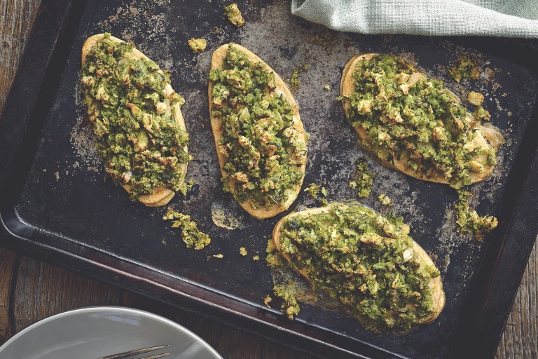 quorn fillets with crunchy herb topping vegetarian recipe