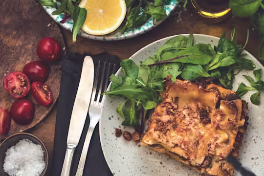 Superenkel vego-lasagne med Quorn