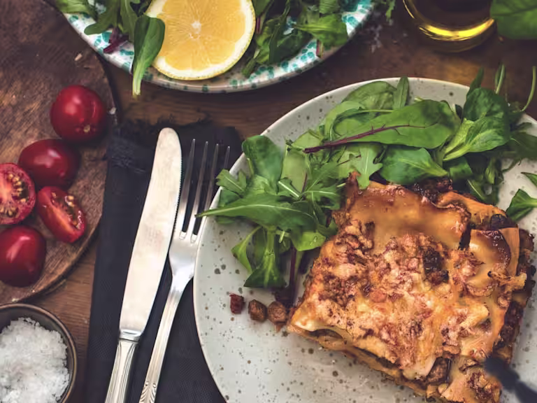 Superenkel vego-lasagne med Quorn