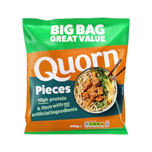 Vegetarian Quorn Pieces product packaging with nutritional information