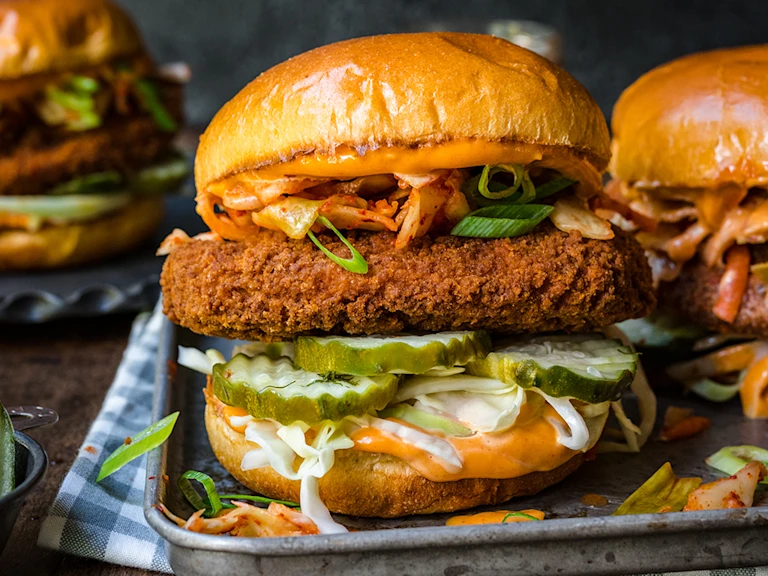 Vegetarian Quorn Korean Kickin’ ChiQin Sandwich