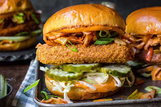 Vegan Quorn Korean Crunchy Fillet Sandwich