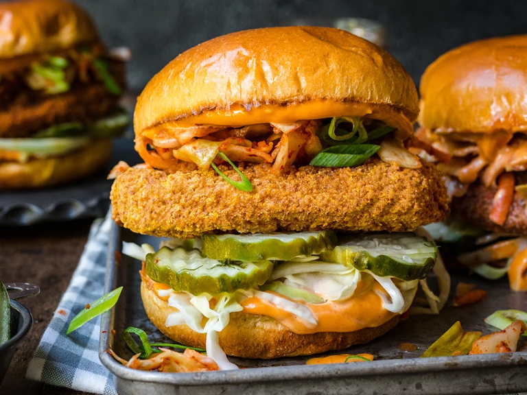 Vegan Quorn Korean Crunchy Fillet Sandwich