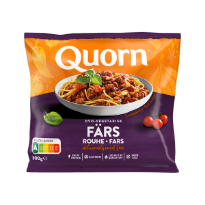 Vegetarian Quorn Mince product packaging with nutritional information