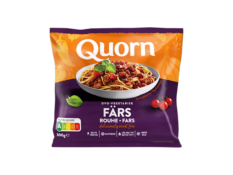 Vegetarian Quorn Mince product packaging with nutritional information