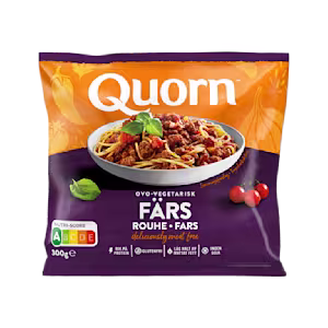 Vegetarian Quorn Mince product packaging with nutritional information