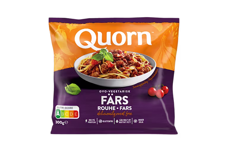 Vegetarian Quorn Mince product packaging with nutritional information