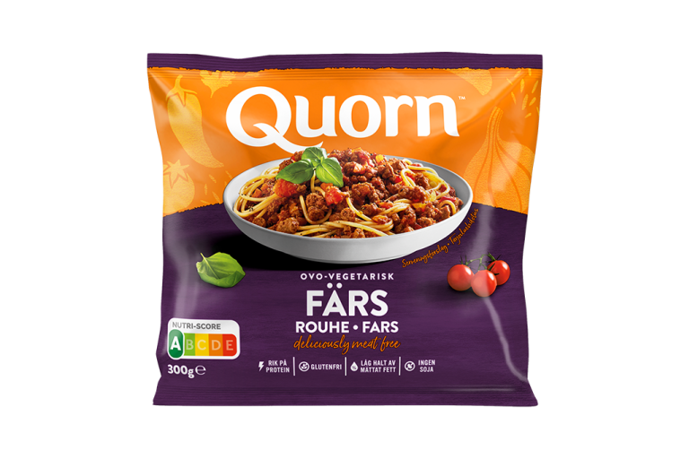 Vegetarian Quorn Mince product packaging with nutritional information