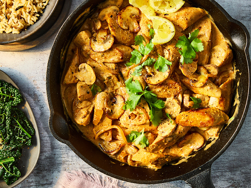 Vegetarian Sausage Stroganoff Recipe With Meat-Free Quorn Sausages