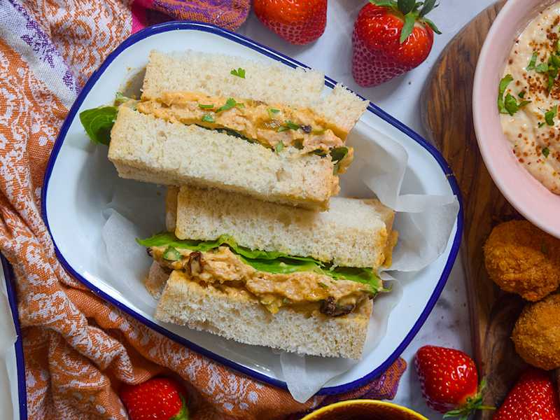 Quorn Coronation Chicken Sandwich - Vegetarian Sandwich Recipes