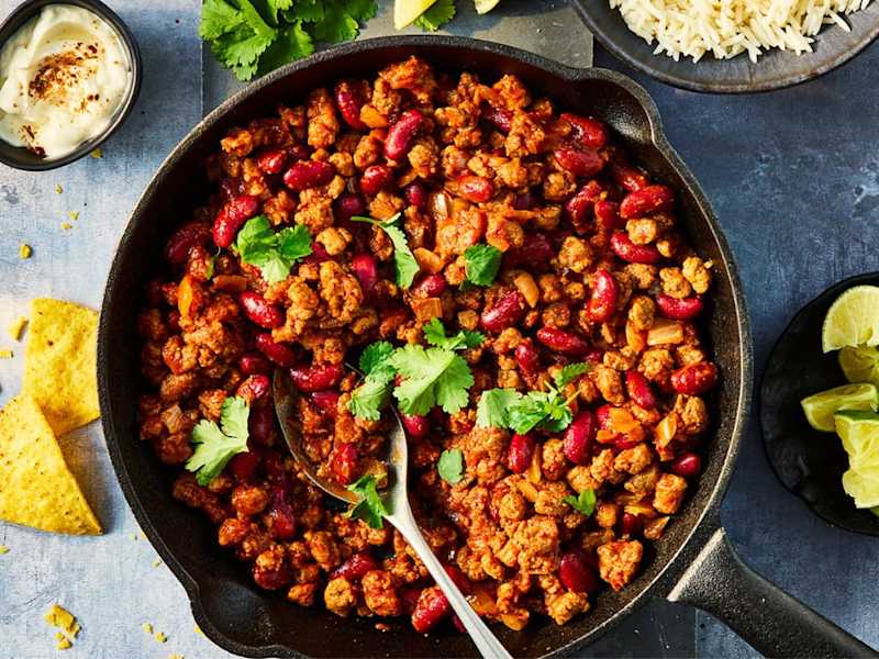 Vegetarian Chilli Con Carne Recipe With Meat-Free Quorn Mince
