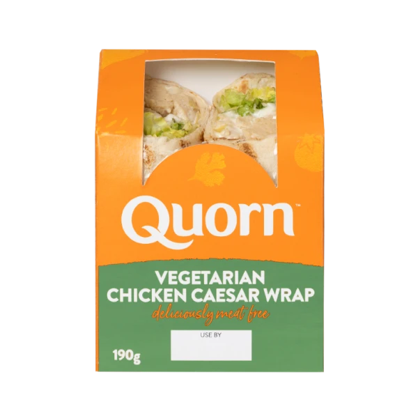 Quorn Vegetarian Chicken Salad Sandwich, made with Quorn Chicken Flavour Deli Slices, tomato, cucumber, lettuce, mayonaise on brown malted bread.