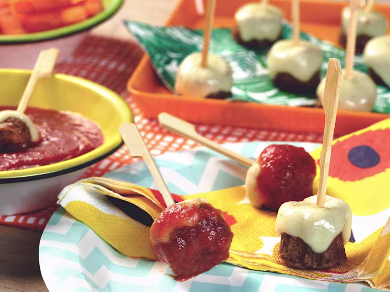 quorn cheesy meatballs with tomato dip meat-free recipe